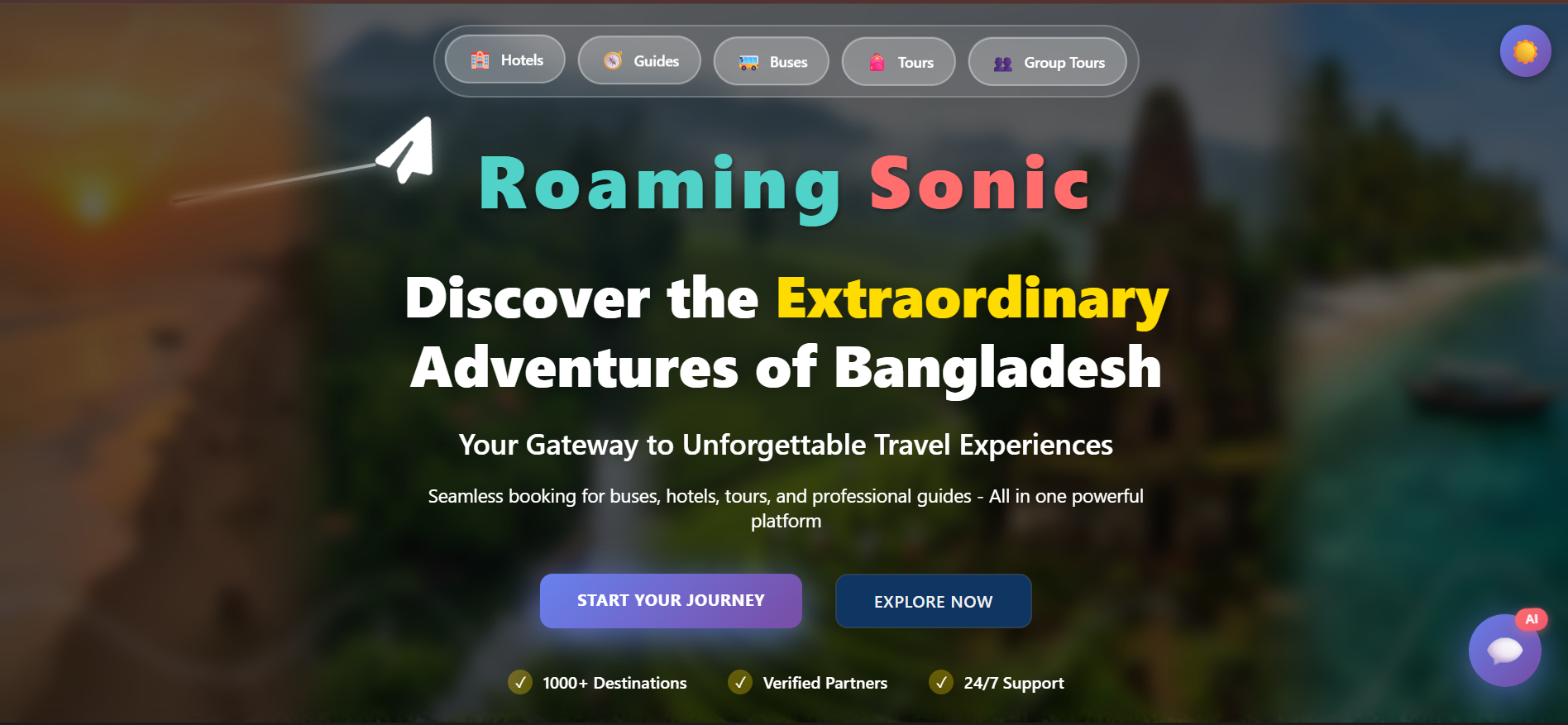 Roaming Sonic Travel Platform