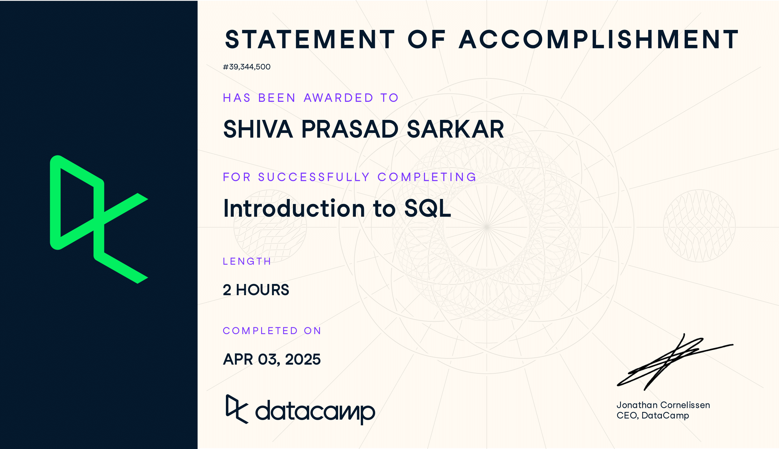 Certificate 1